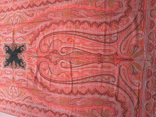  paiesly shawl of c.1870 hand woven with very fine wool huge men size shawl with beautiful mango motifs in it the size of the shawl is 132 inches X 62 inches.the  ...