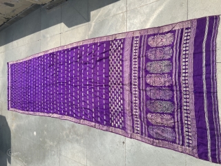 Vintage fine quality Baluchuri sari from baluchar village of Murshidabad district of West Bengal India early 19 century in good condition with mango design in pallu and butas all over .the sari  ...