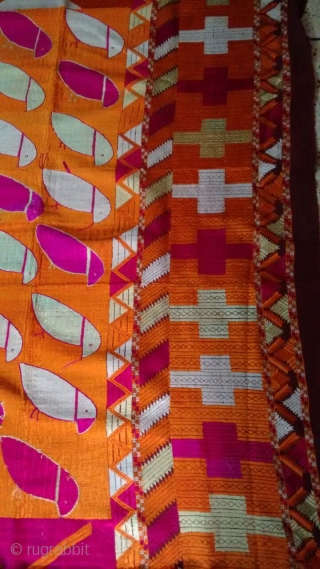 Very rare tota(parrot)Phulkari  Bagh from east punjab india in very good and mint condition.                  