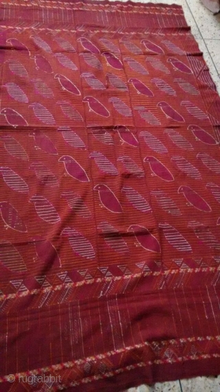 Very rare tota(parrot)Phulkari  Bagh from east punjab india in very good and mint condition.                  