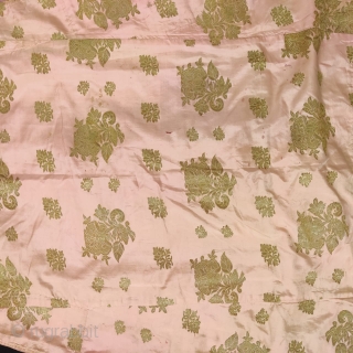 Vintage fine quality real golden zari kinkhab  Angarakha from Lucknow city of Uttar Pradesh India 1900C. on silk baby pink colour the Angarakha is in very good condition.    