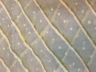 Vintage Dhakai sari from savar  city near Dhaka Bangladesh woven with finest Muslin with very fine real zari work in the sari .         