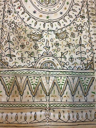 Vintage rogan art wall hanging from nirona village of Kutch district of Gujarat India it is made from linseed oil with natural colours and chalk paste to make these wall hangings this  ...