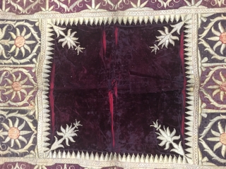 Bichyat velvet kala batu work from the royals of Lucknow Uttar Pradesh india used in their  court .the bichyat is rare to find in this good condition and size mainly find  ...