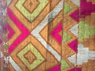 Surajmukhi vintage Phulkari Bagh  from Mansa village of Punjab state of India in good condition                 