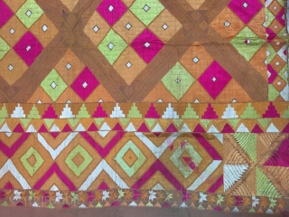 Surajmukhi vintage Phulkari Bagh  from Mansa village of Punjab state of India in good condition                 