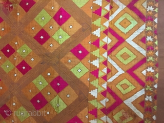 Surajmukhi vintage Phulkari Bagh  from Mansa village of Punjab state of India in good condition                 