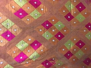 Surajmukhi vintage Phulkari Bagh  from Mansa village of Punjab state of India in good condition                 