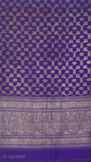 Old vintage real Zari Pitambari sari made in Benaras city of Uttar Pradesh India for the royal families of india             