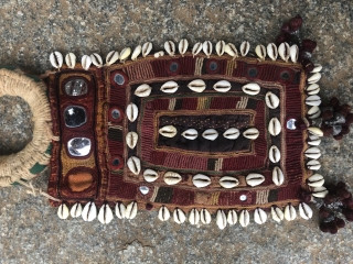 Banjara gala of head pot holder decoration  from Bellary district of Karnataka India 1900 c..the size of gala is 10 inches X 7 inches and the small part is 4 inches  ...