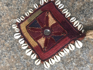 Banjara gala of head pot holder decoration  from Bellary district of Karnataka India 1900 c..the size of gala is 10 inches X 7 inches and the small part is 4 inches  ...