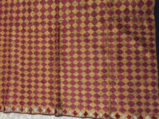 Phulkari from west (Pakistan)Punjab India used by Indian ladies to cover their head called as bhags the colour and the design of this Phulkari bhag is rare and in great condition.  