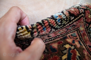 This is a full pile perfect condition antique Farahan Sarouk mat rug measuring 2x2.6 ft in size.

Sold thank you              