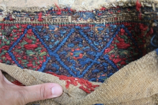 This is a Jaff Kurd salt bag made using a both a pile a flat weave technique that measures 1.4x2.2 Ft.  It's in great condition and has all natural colors.

Sold Thank  ...