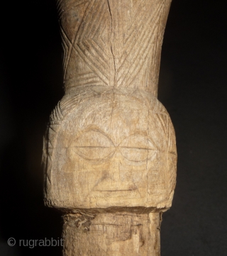 a beautiful and unusual songye wooden carving, seems to have a good age for an african artefact . approximately 30cm high. Democratic Republic of the Congo       