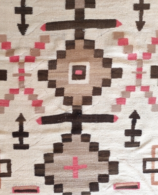 early 20th c. navajo blanket, very fine material very fine weave, very thin super soft hand, good condition, no repair.             