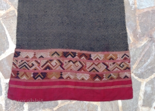 beautiful early 20h century lao silk woven textile with a very finely woven swastika empty field. in very good condition.please note  as shown in detail pics that the redish area at  ...