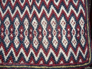 antique tibetan split ply textile (not woven on a loom, so it is weftless). these textiles are not really uncommon but it seems that they were never produced in great number. mostly  ...