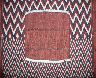 antique tibetan split ply textile (not woven on a loom, so it is weftless). these textiles are not really uncommon but it seems that they were never produced in great number. mostly  ...