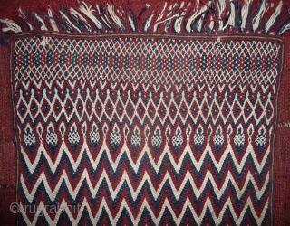 antique tibetan split ply textile (not woven on a loom, so it is weftless). these textiles are not really uncommon but it seems that they were never produced in great number. mostly  ...