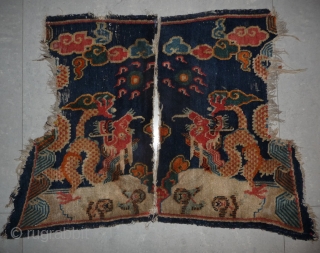 a powerful tibetan saddle rug.                            