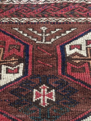 nice interesting baluch, symetrically knotted with nice wool and patinated natural colors. good condition..                   