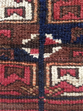 nice interesting baluch, symetrically knotted with nice wool and patinated natural colors. good condition..                   