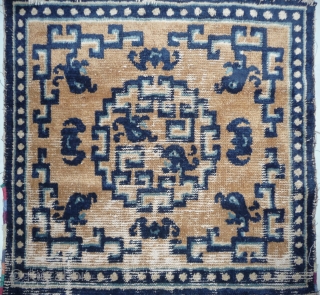 pair of early ningxia square with narrow pearl border. china, first half 18th c.                   