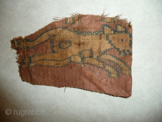 running back from the 8th century. tiny fragment, great charisma. central asia, silk.                    