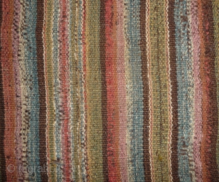 by many points is this old tibetan stripe-weaving textile a rarity:
it is around 400x180cm (it was possibly a tent divider)
it has fantastic well patinated natural colors, including light purple, pink, carmine rot,  ...