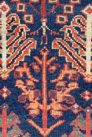 fantastic early northwest persian kurdish rug 268x 114cm                         