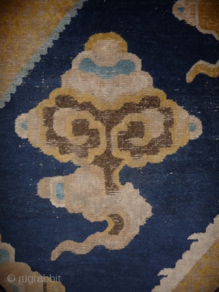 early 18th c. ningxia pillar rug fragment with an exceptional design. this was originally around 5 meters high with probably one of the most beautiffull and powerfull drawing seen in this group  ...