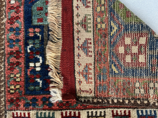 heybe, a traditional single saddle bagface. Anatolian Bergama. 43 x 40 cm. Unique example. Circa 1870. Very cool. Email: patrickpouler@gmail.com             