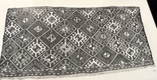 Dark Aubergine ground Shahsavan (?) very fine sumak mafrash side panel. 48" x 19". Early to mid 19th c. I have not found another in the literature with this field or border  ...