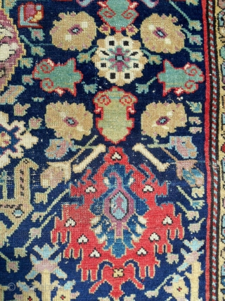 C. 1800 Classic Karabaugh Harshang design rug (41" x 70"), Medium, even pile. Great color range. Fantastic drawing! Fine weave.             