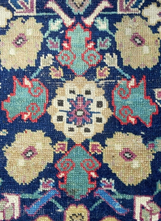 C. 1800 Classic Karabaugh Harshang design rug (41" x 70"), Medium, even pile. Great color range. Fantastic drawing! Fine weave.             