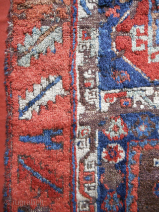 Rare 18th c. Anatolian Sivas Sarkisla rug fragment. 48"x 64". (Missing only about 2 ft at the bottom.) Exceptional wool and color (including natural camel). Mounted to the highest standard. Once in  ...