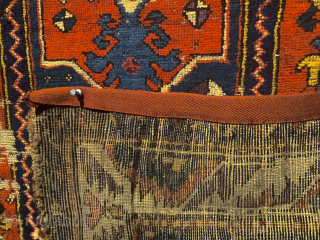 Early Kazak Fachralo prayer rug. Circa 1850. 37" x 69". Extraordinary shimmering color. Good pile with some moth damage. Just professionally washed. Pristine! Email: patrickpouler@gmail.com        