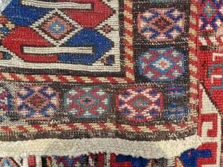 Very colorful South Caucasian rug > c. 1870                         