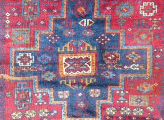 Very fine East Anatolian Kurdish rug with nearly full, silky pile. Stunning color. Good age- circa 1870.                