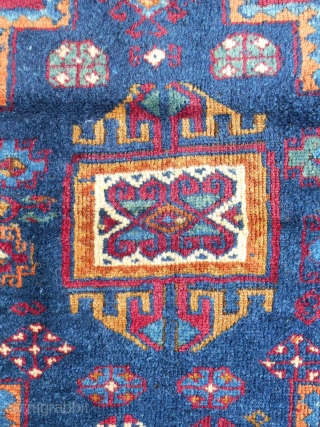 Very fine East Anatolian Kurdish rug with nearly full, silky pile. Stunning color. Good age- circa 1870.                