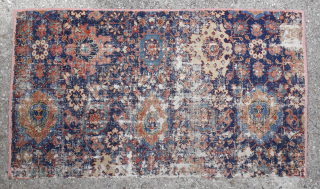 Circa 1700-1750 very fine Harshang design Northwest Persian rug fragment. 30" x 53". Please email: patrickpouler@gmail.com                 