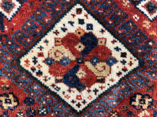 Excellent 19th c. Southwest Persian complete bag with back. Classic design. Bright, clear, saturated colors. Nice pistachio green. Great silky wool. Thick full pile. Email: patrickpouler@gmail.com