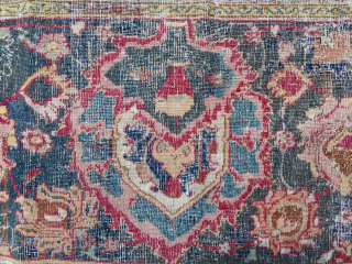 17th c. Safavid carpet fragment. Look at one just sold at Christies London for about $8000. (See pic). Mine is about 7 x 8ft. The Christies one is the same size but  ...