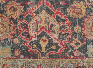 17th c. Safavid carpet fragment. Look at one just sold at Christies London for about $8000. (See pic). Mine is about 7 x 8ft. The Christies one is the same size but  ...