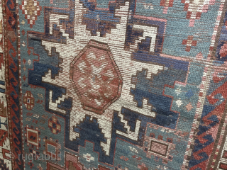 Old Kazak with Lesghi pattern
Rewowen areas and lost some knots
Cm 231x116
contact: patri0562@gmail.com