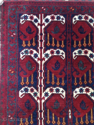 Ersari/Beshir carpet, Ikat design, Amu Darya region. 
A quite crooked, but beautiful and old rug 

107x145cm/3' 6''x 4' 9''              