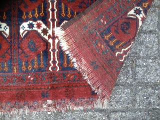 Ersari/Beshir carpet, Ikat design, Amu Darya region. 
A quite crooked, but beautiful and old rug 

107x145cm/3' 6''x 4' 9''              