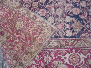 Antique Karabagh Shusha Herati design kelleh. South Caucasus. In somewhat battered state, as found, unwashed. 

478cmx206cm/15' 8"x 6' 9"              