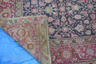 Antique Karabagh Shusha Herati design kelleh. South Caucasus. In somewhat battered state, as found, unwashed. 

478cmx206cm/15' 8"x 6' 9"              